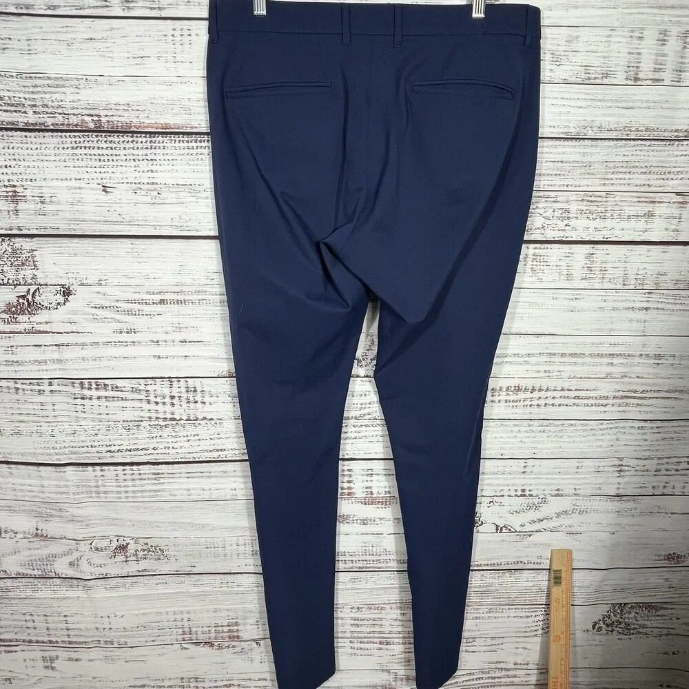 Holderness Bourne Pants Men 35x34 Navy Blue The Garvey Performance Golf Preppy